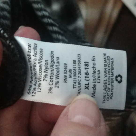 Time and Tru Faux Wrap Flannel Skirt Pull-up Plaid Warm Fringe Office 16-18 XL - Picture 13 of 15